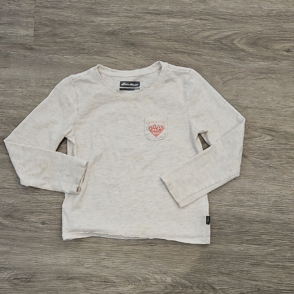 Eddie Bauer Kids Cream Long Sleeve Tee